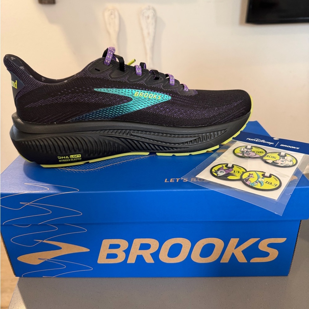 Brooks Black and Purple Running Shoes - archived RunDisney Villains edition